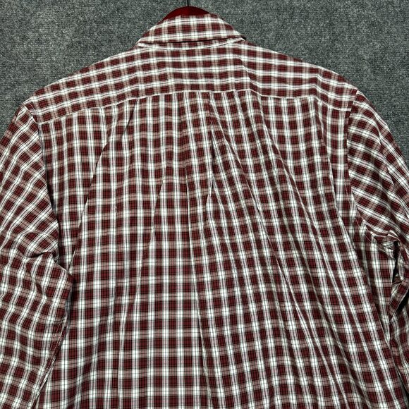 Eddie Bauer Shirt Mens Large Wrinkle Free Relaxed Fit Button Down Red Plaid - Picture 9 of 9